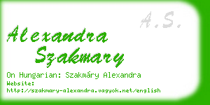 alexandra szakmary business card